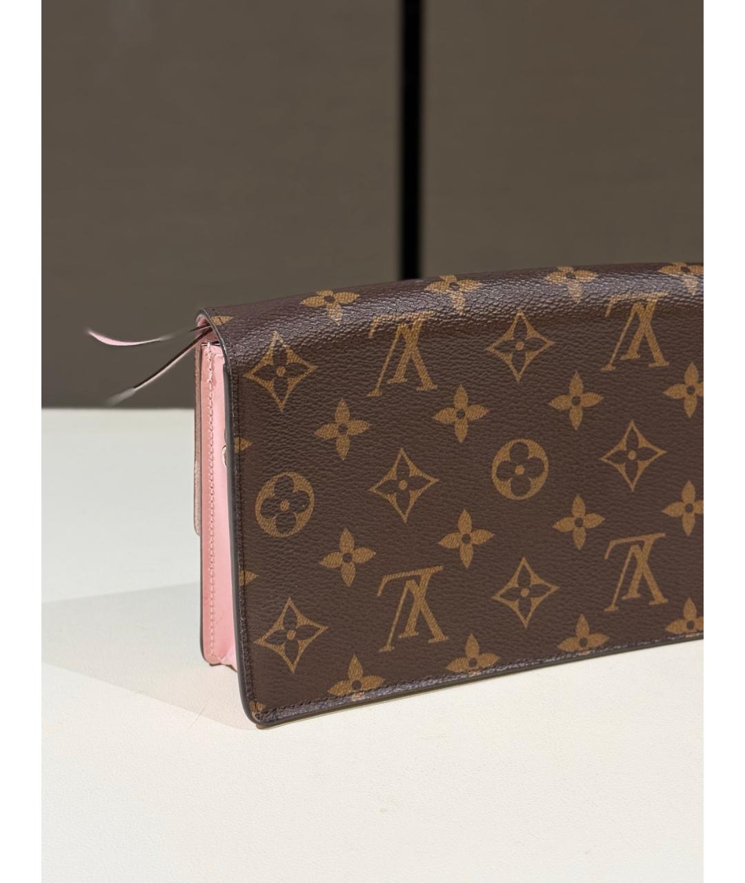 LOUIS VUITTON Коричневый кошелек, фото 6