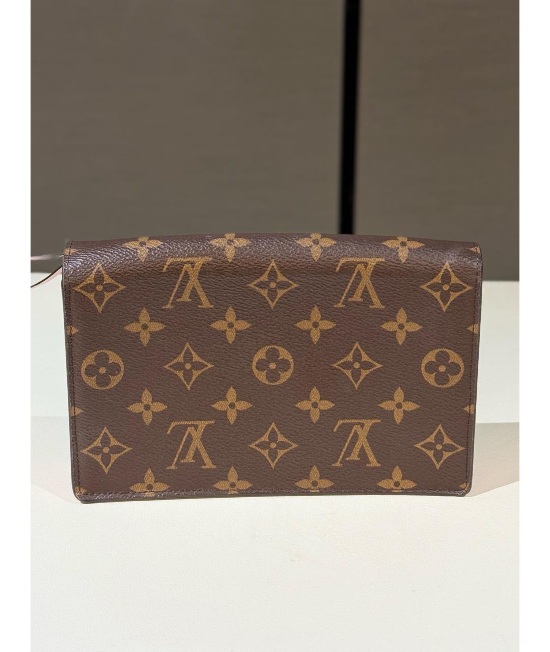 LOUIS VUITTON Коричневый кошелек, фото 5