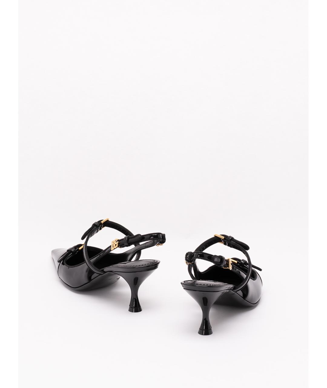 DOLCE&GABBANA Черные кожаные туфли, фото 3