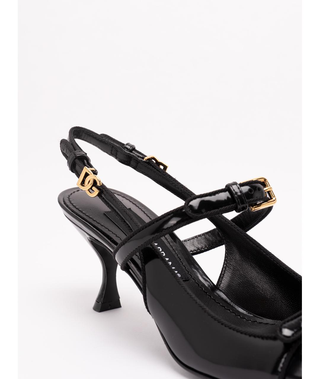 DOLCE&GABBANA Черные кожаные туфли, фото 6