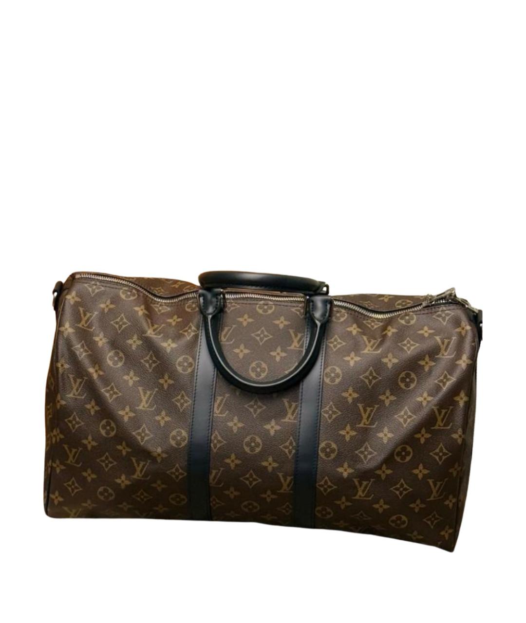 LOUIS VUITTON Коричневая дорожная/спортивная сумка из канвы, фото 1