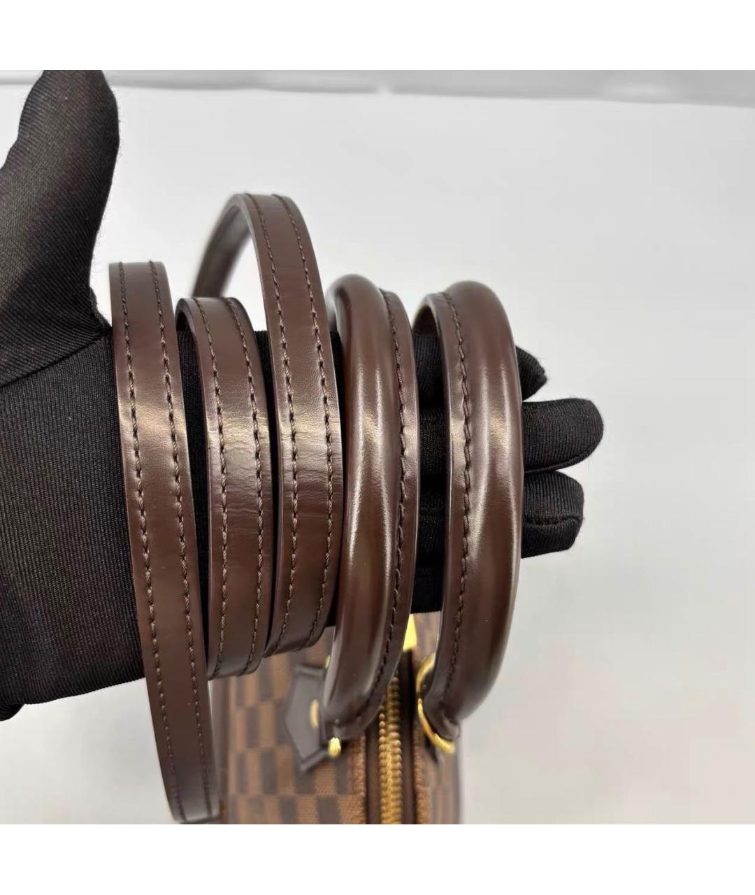 LOUIS VUITTON Коричневая кожаная сумка через плечо, фото 7