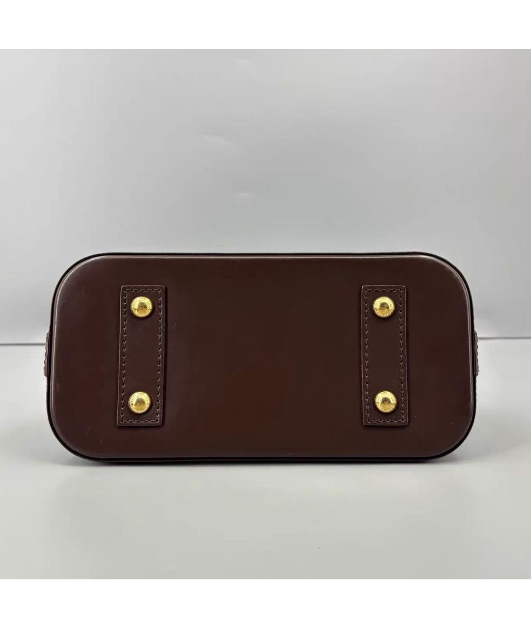 LOUIS VUITTON Коричневая кожаная сумка через плечо, фото 3