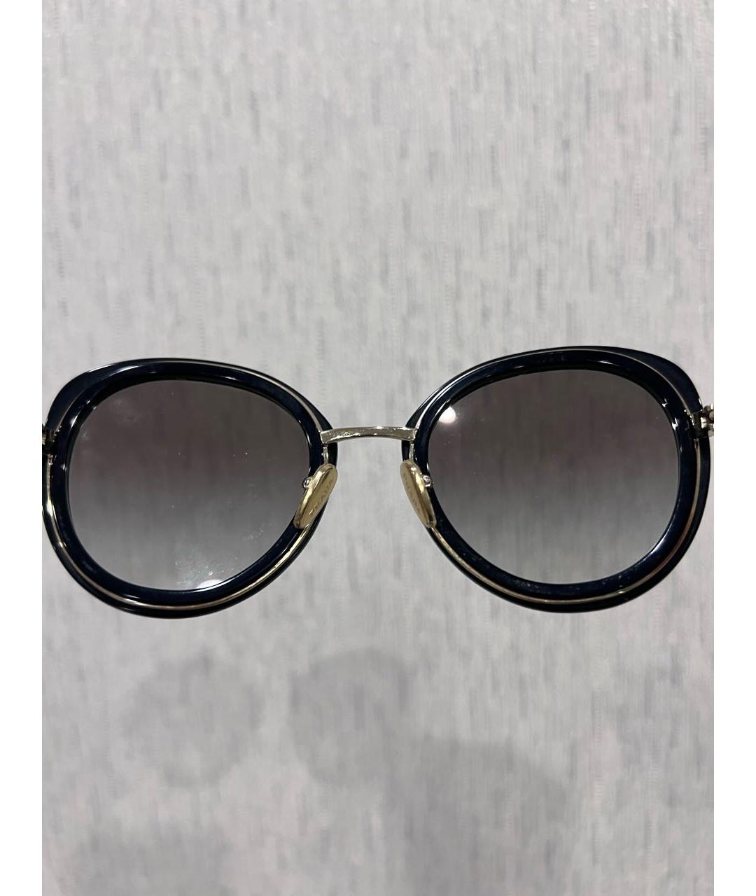 PRADA Черные пластиковые солнцезащитные очки, фото 7