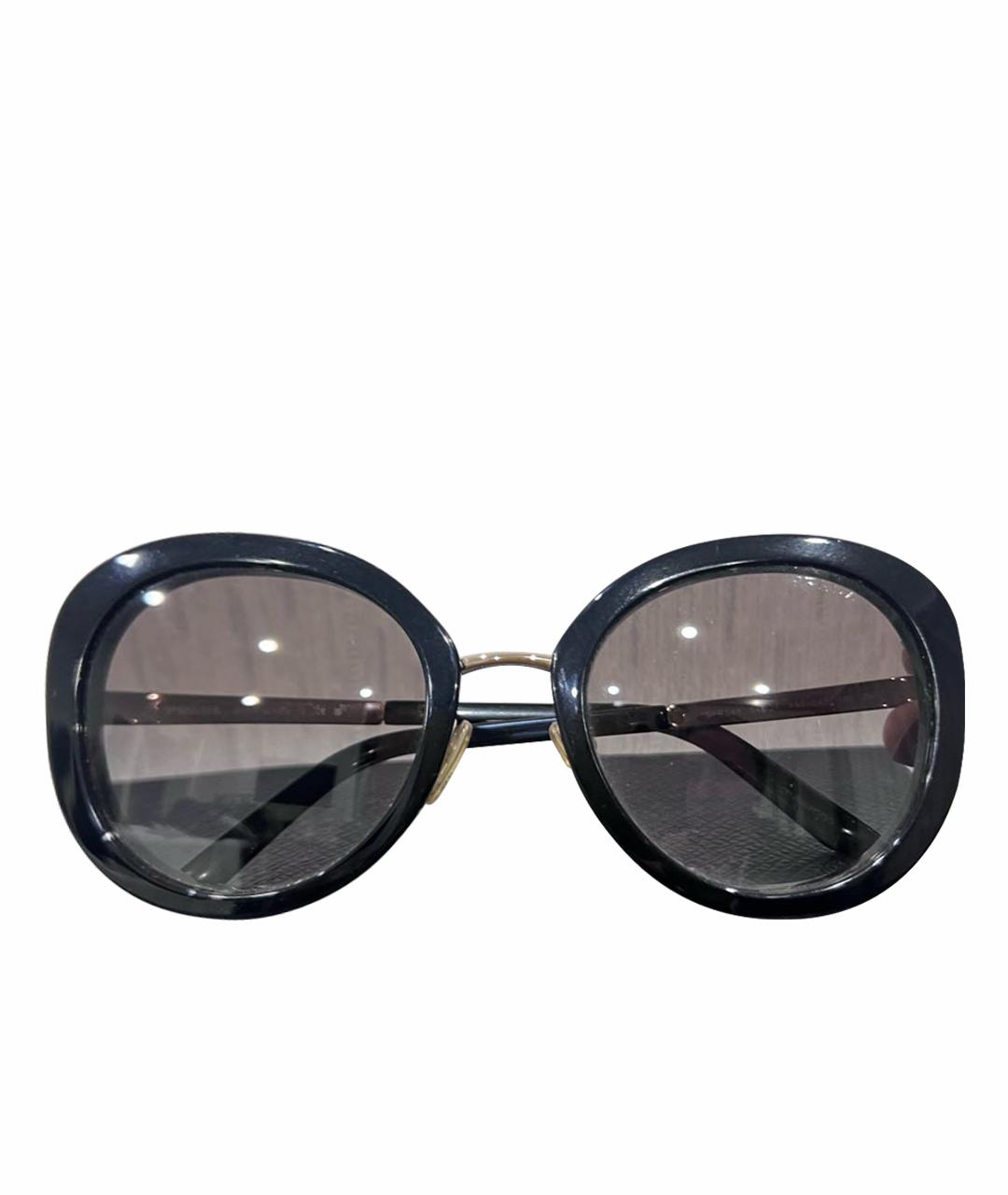 PRADA Черные пластиковые солнцезащитные очки, фото 1