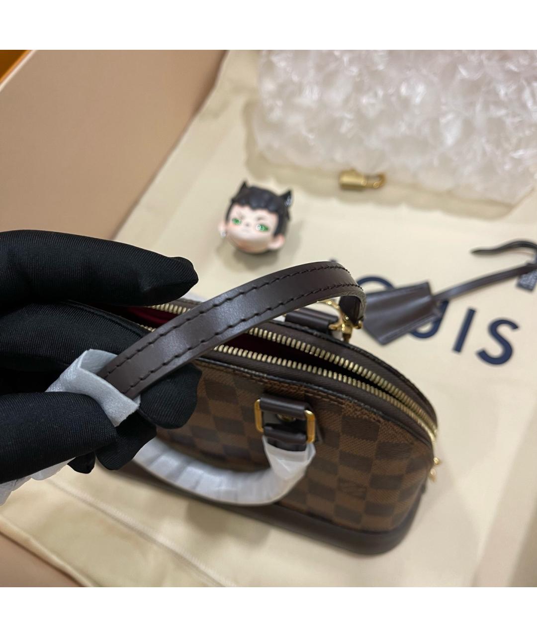 LOUIS VUITTON Коричневая сумка тоут из искусственной кожи, фото 5