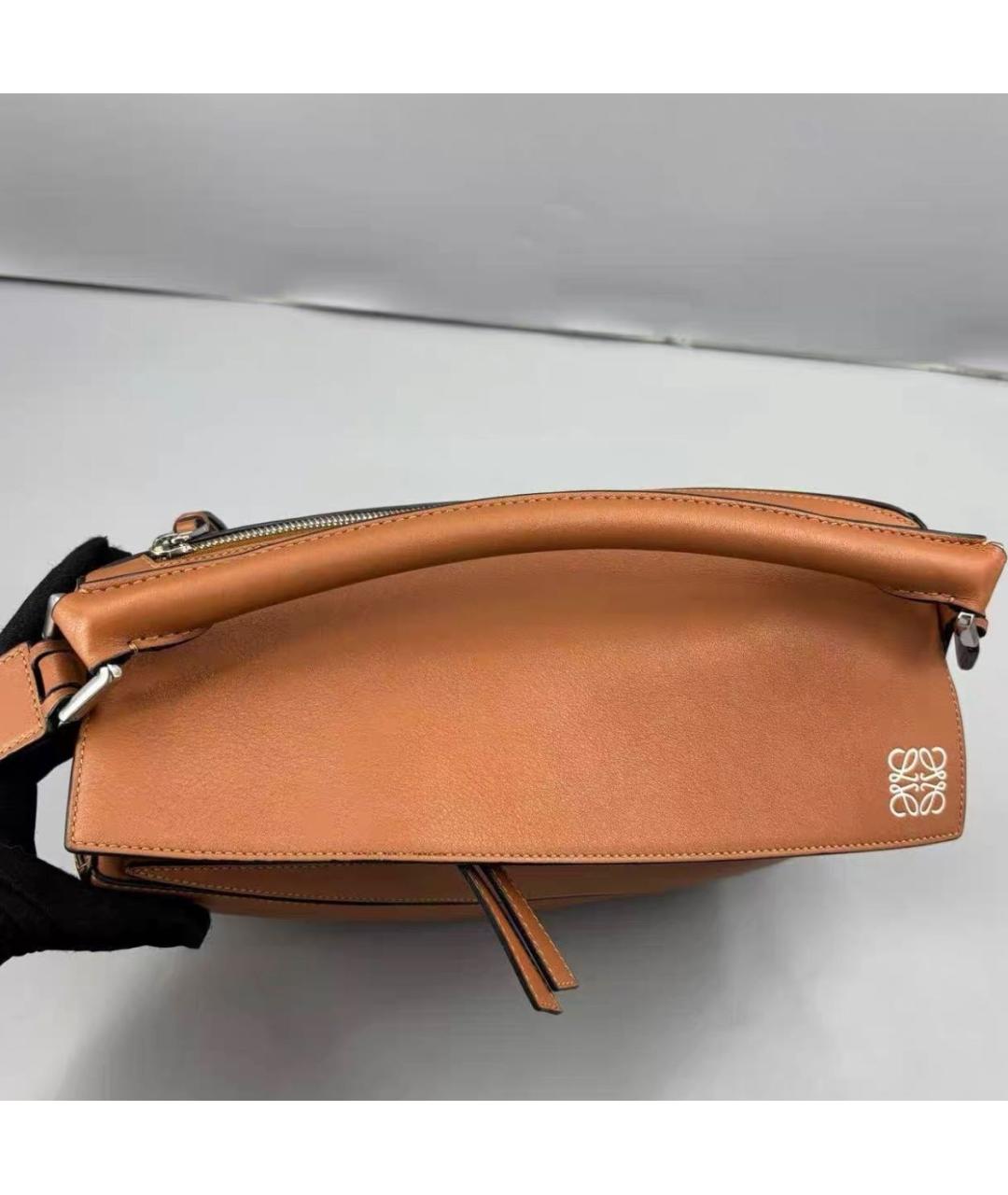 LOEWE Коричневая кожаная сумка через плечо, фото 5