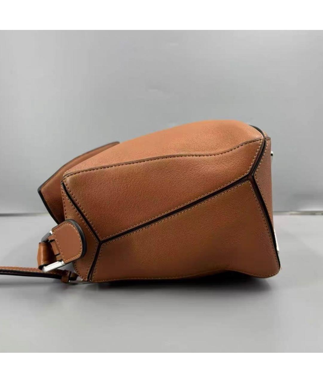 LOEWE Коричневая кожаная сумка через плечо, фото 3