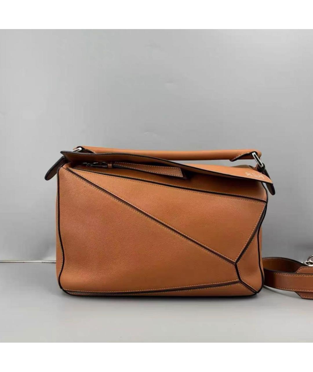 LOEWE Коричневая кожаная сумка через плечо, фото 8