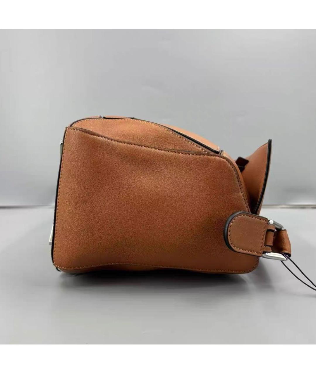 LOEWE Коричневая кожаная сумка через плечо, фото 4
