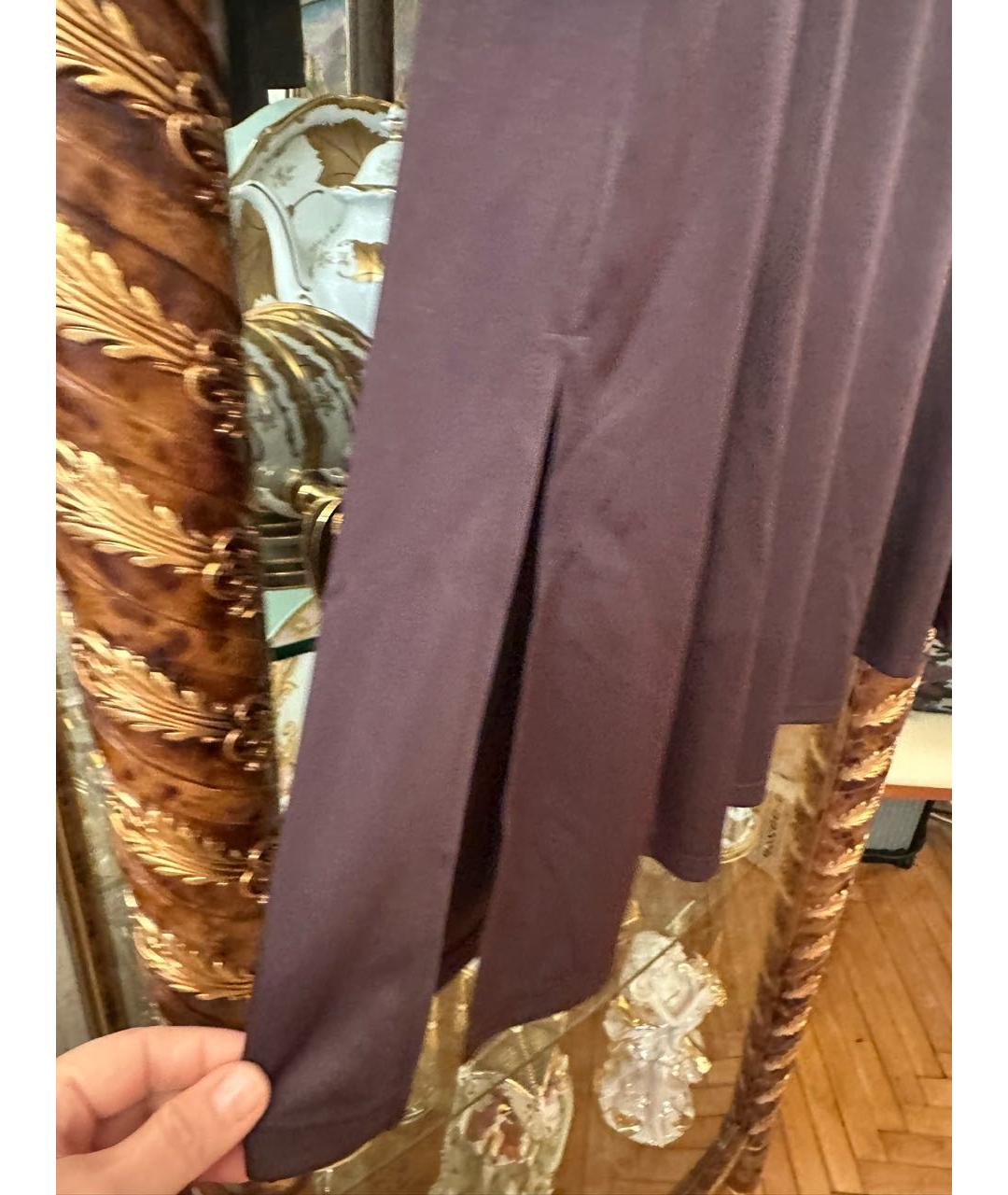 MAX MARA Коричневое полиэстеровое повседневное платье, фото 4