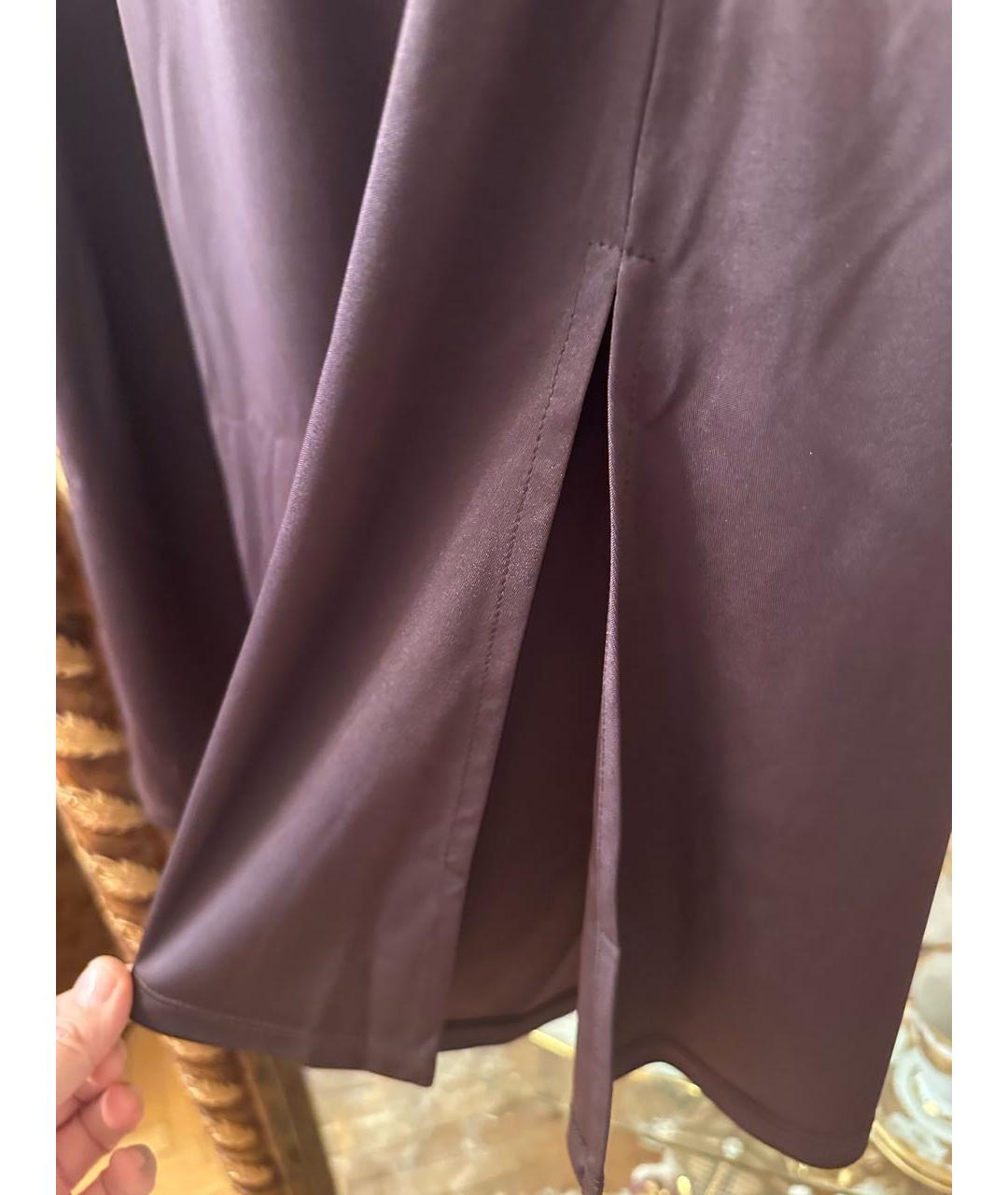 MAX MARA Коричневое полиэстеровое повседневное платье, фото 3