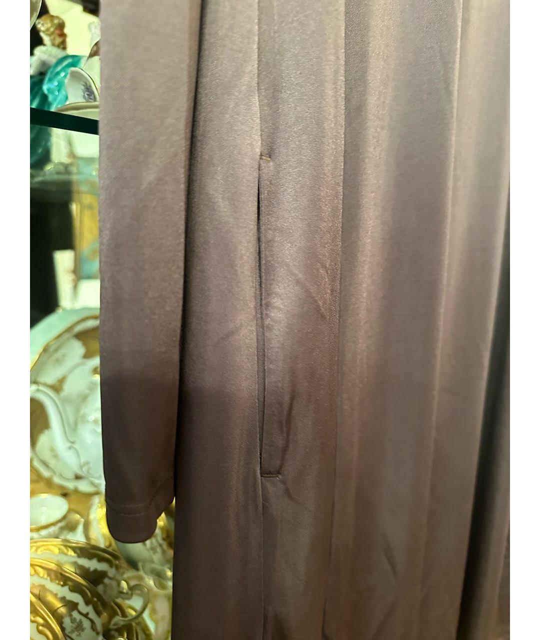 MAX MARA Коричневое полиэстеровое повседневное платье, фото 5