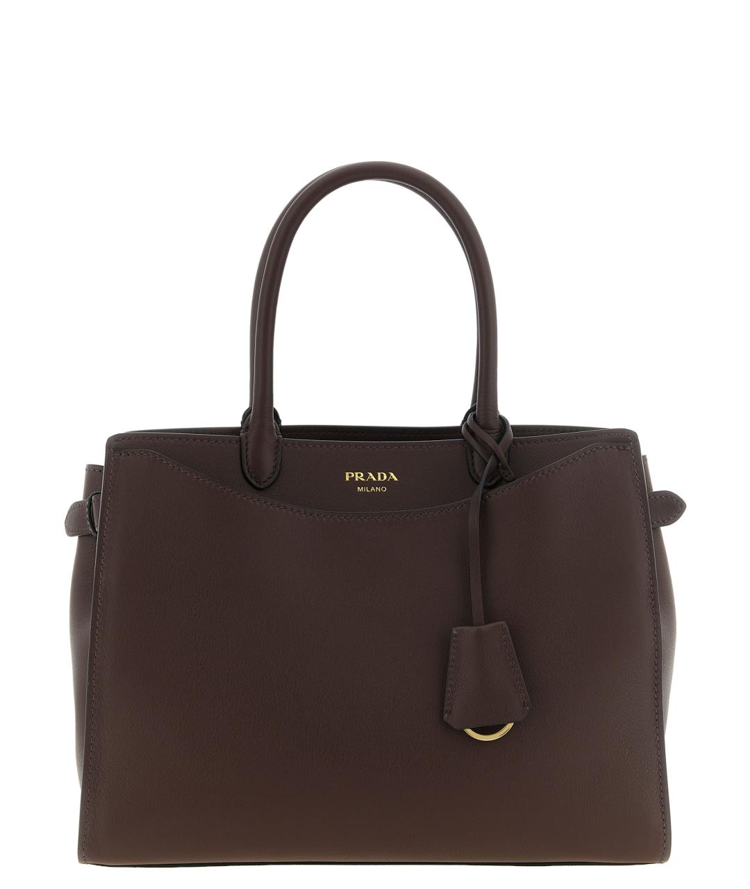 PRADA Коричневая кожаная сумка тоут, фото 1