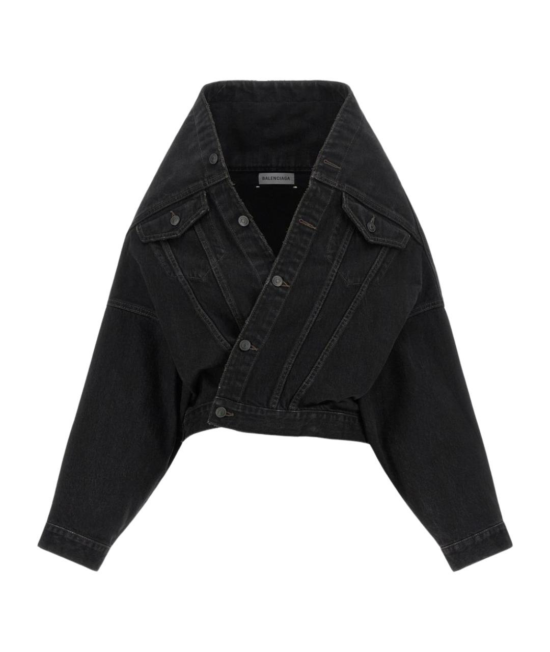 BALENCIAGA Черная хлопковая куртка, фото 1