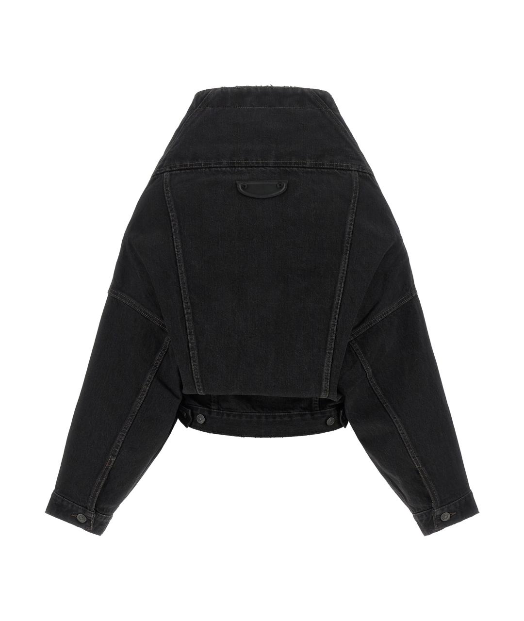BALENCIAGA Черная хлопковая куртка, фото 2