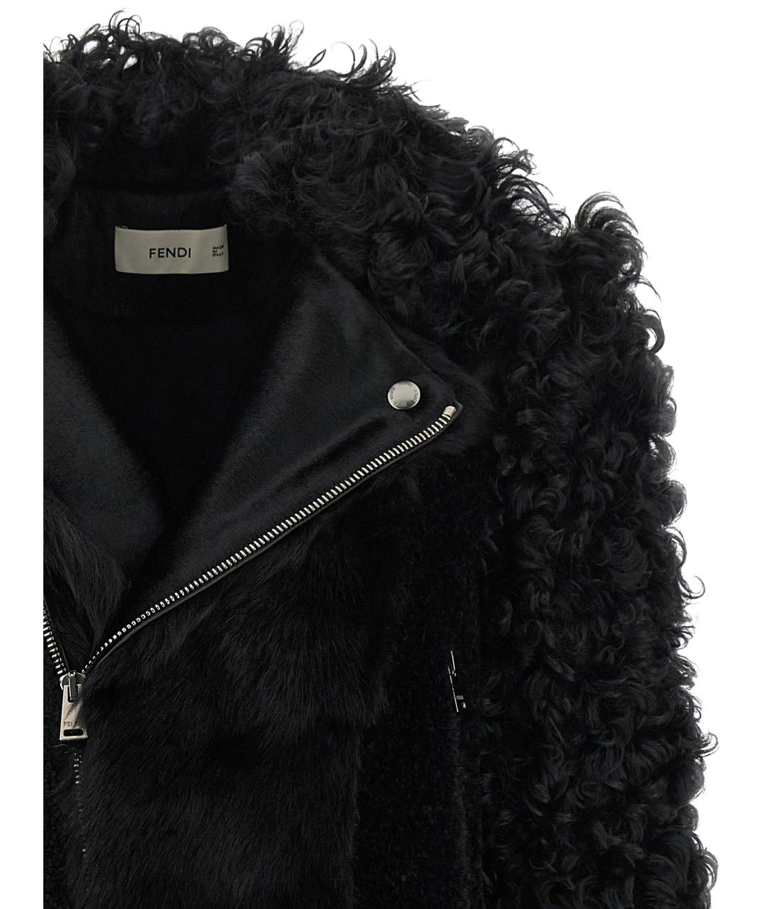 FENDI Черная кожаная куртка, фото 3