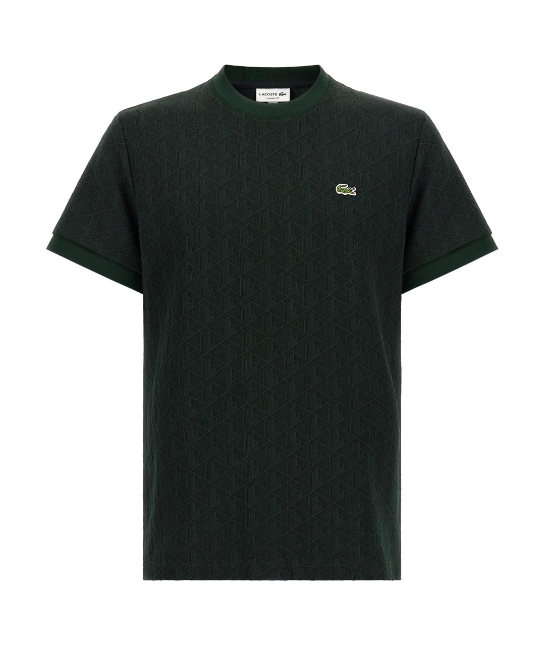 LACOSTE Зеленая хлопко-полиэстеровая футболка, фото 1