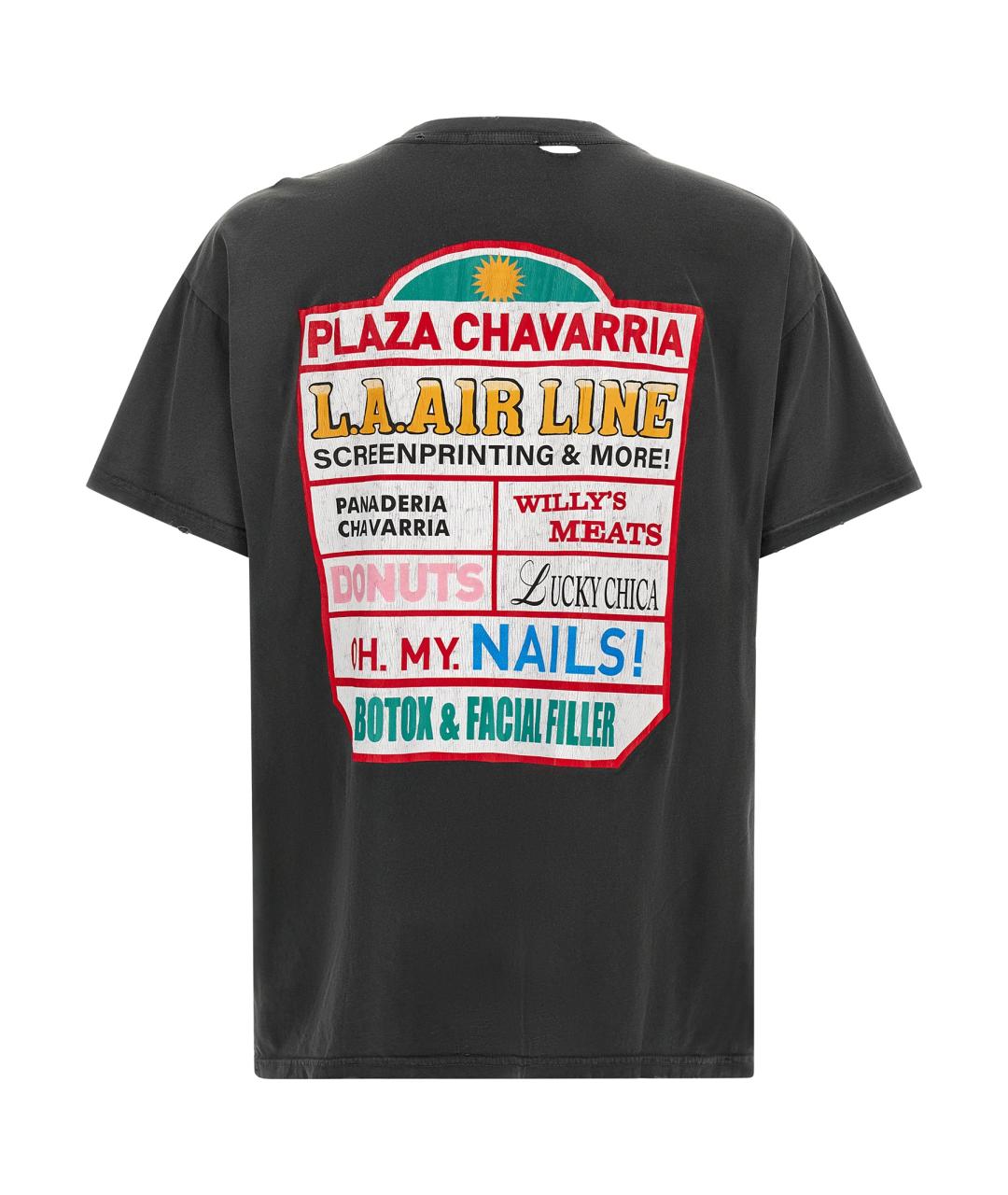 WILLY CHAVARRIA Черная хлопковая футболка, фото 2