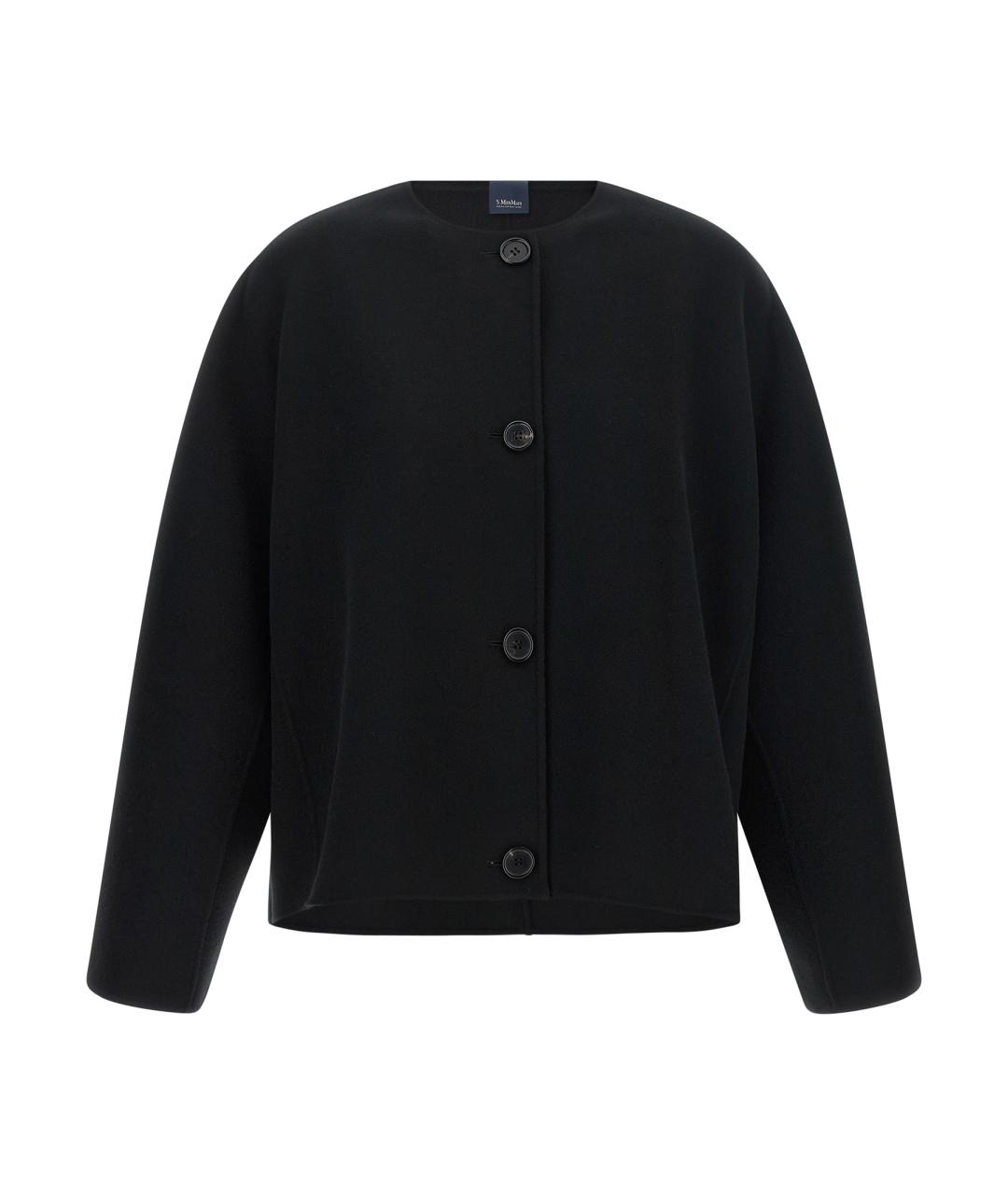 'S MAX MARA Черная шерстяная куртка, фото 2