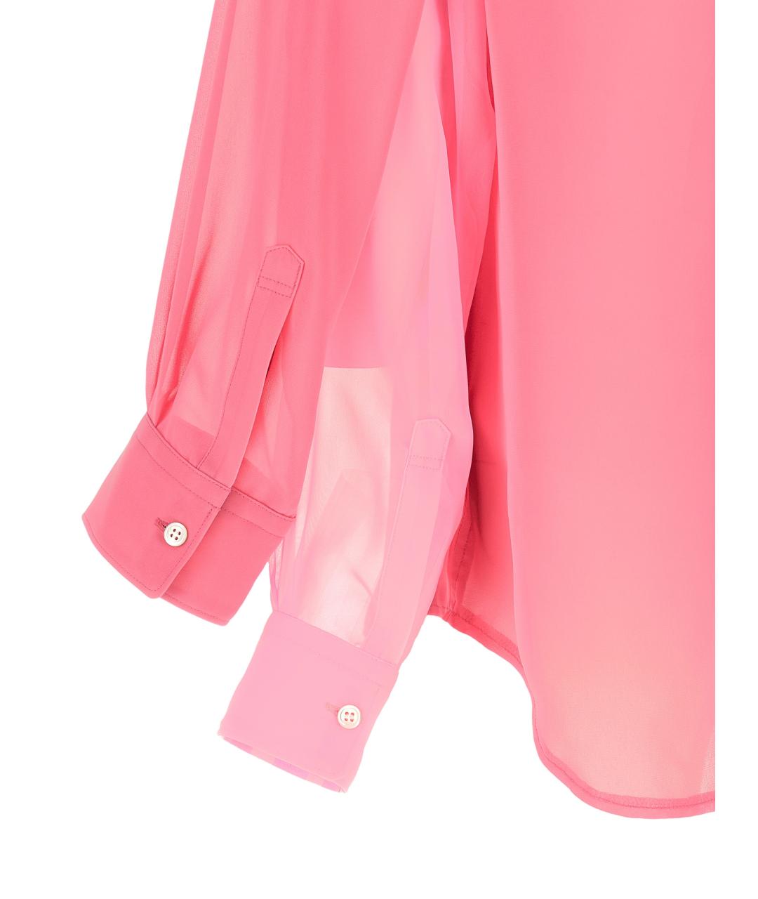 COMME DES GARÇONS Розовая полиэстеровая рубашка, фото 4