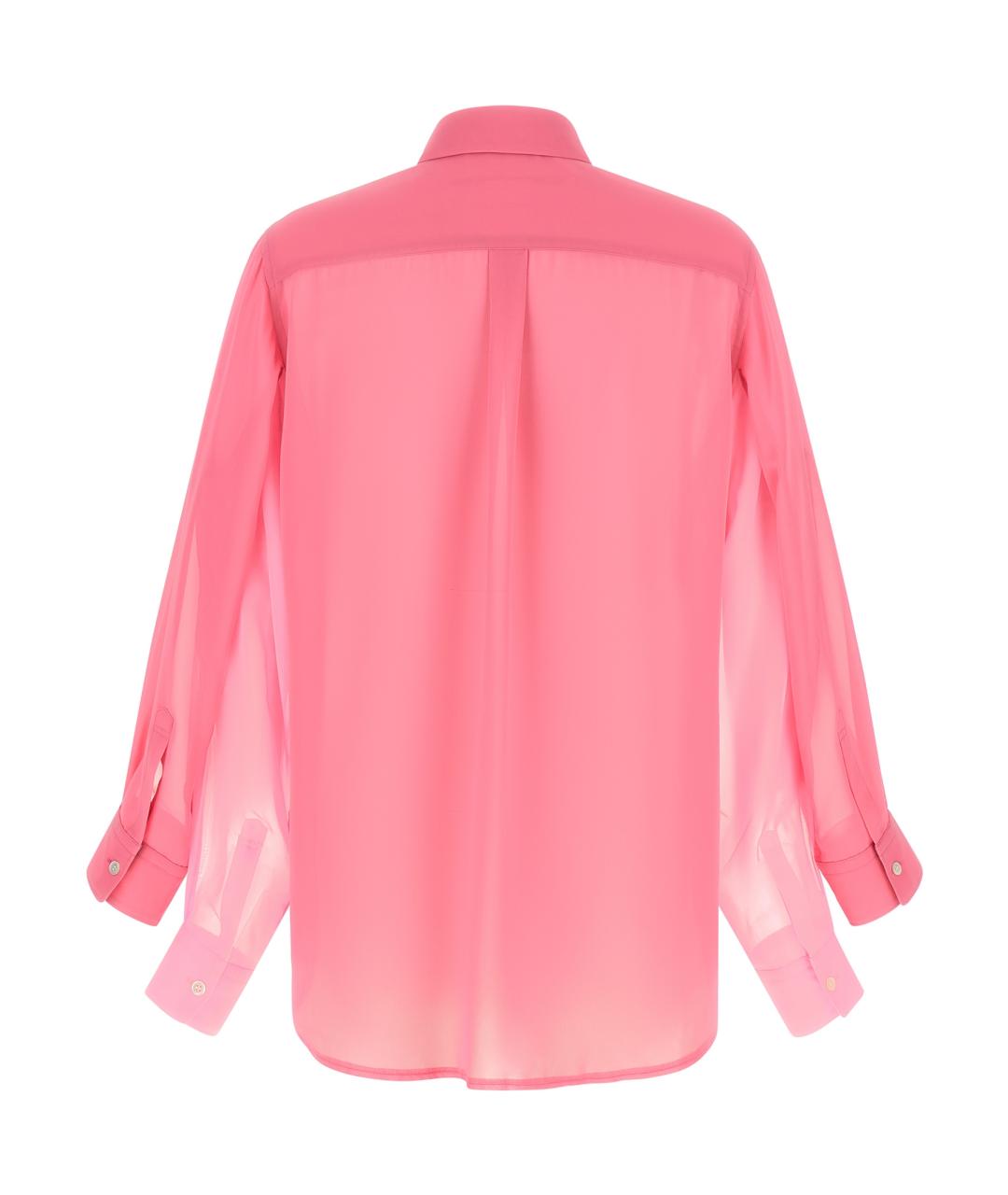 COMME DES GARÇONS Розовая полиэстеровая рубашка, фото 2