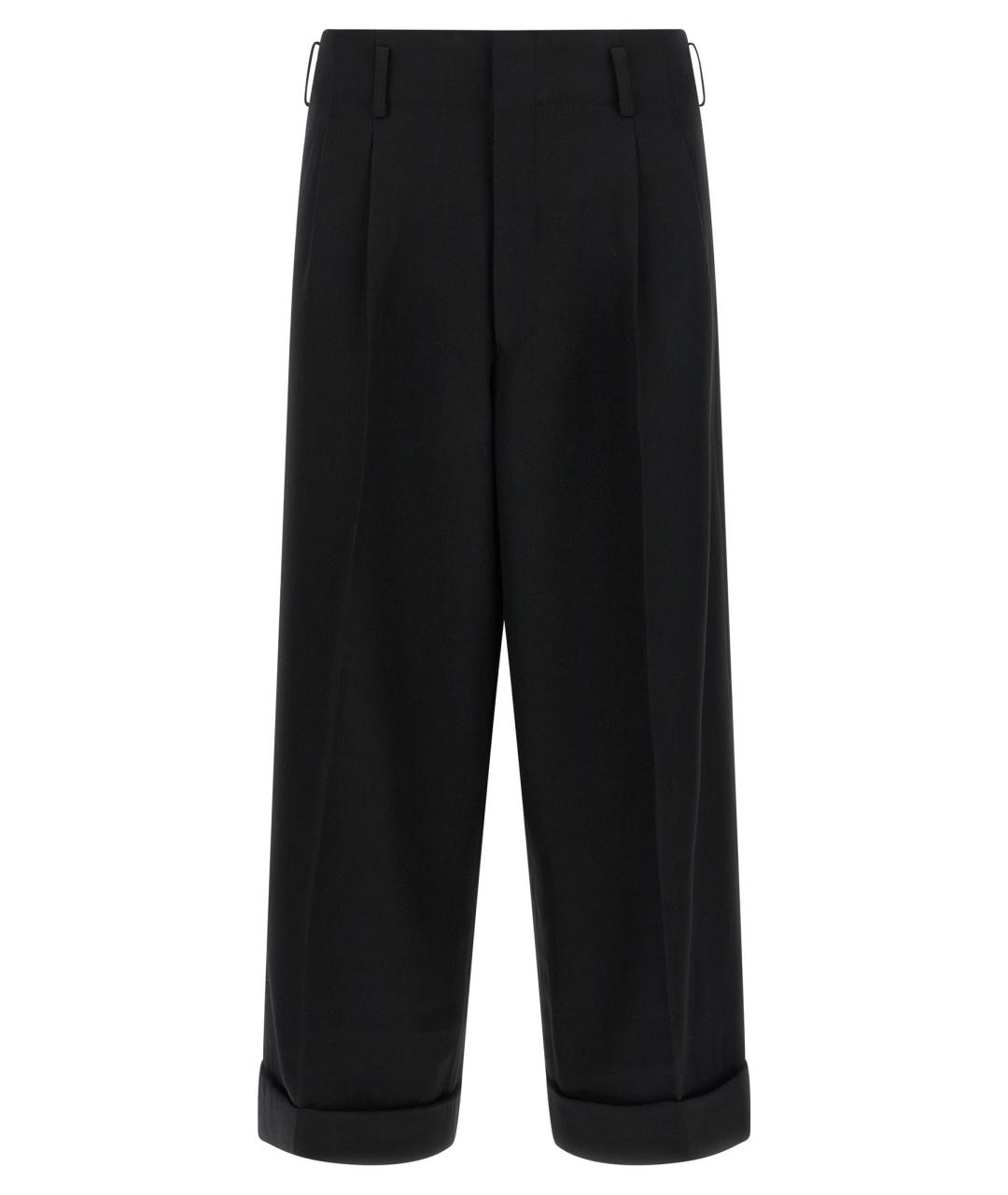 COMME DES GARÇONS Черные шерстяные прямые брюки, фото 1