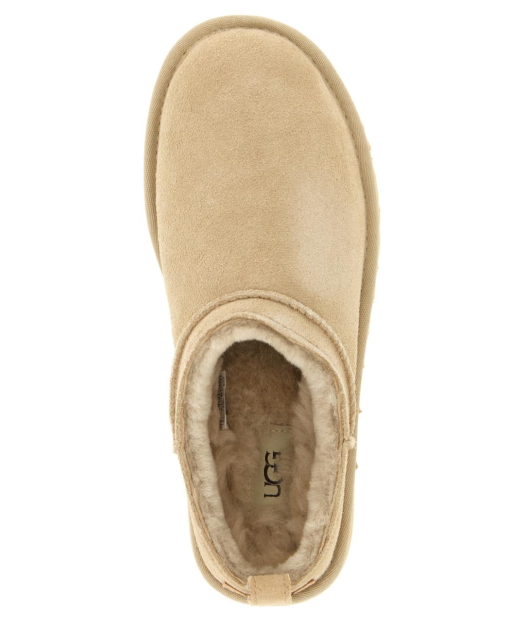 UGG Бежевые замшевые сабо, фото 4