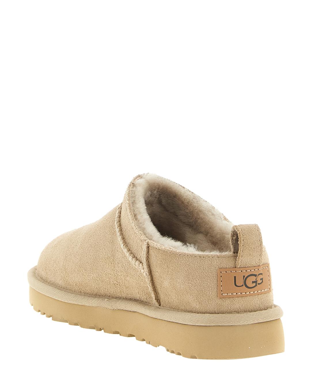 UGG Бежевые замшевые сабо, фото 3
