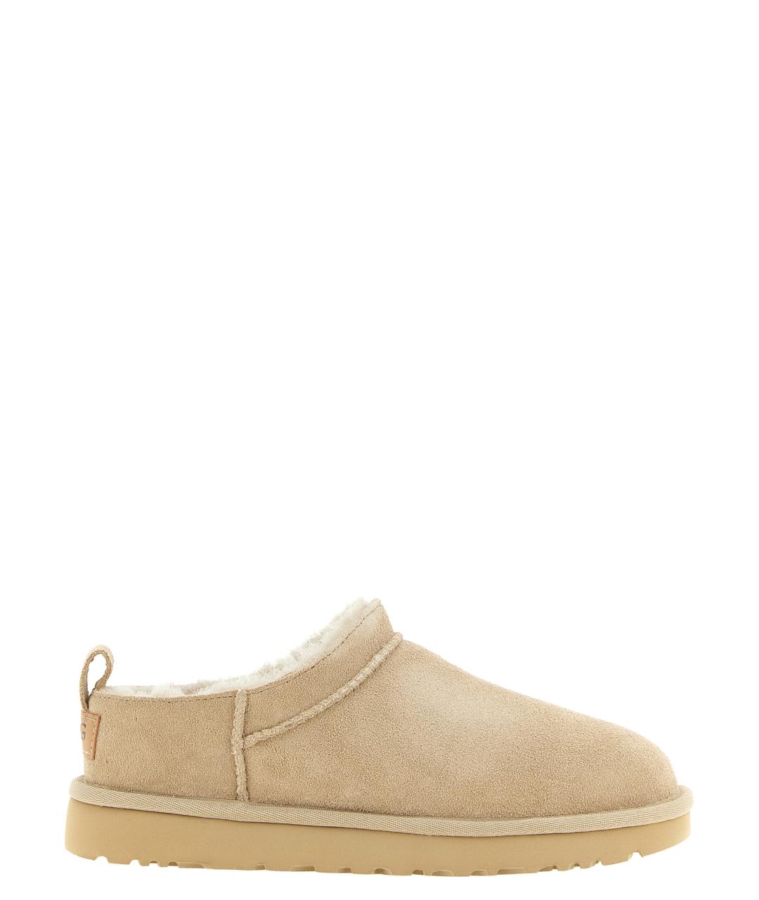 UGG Бежевые замшевые сабо, фото 1