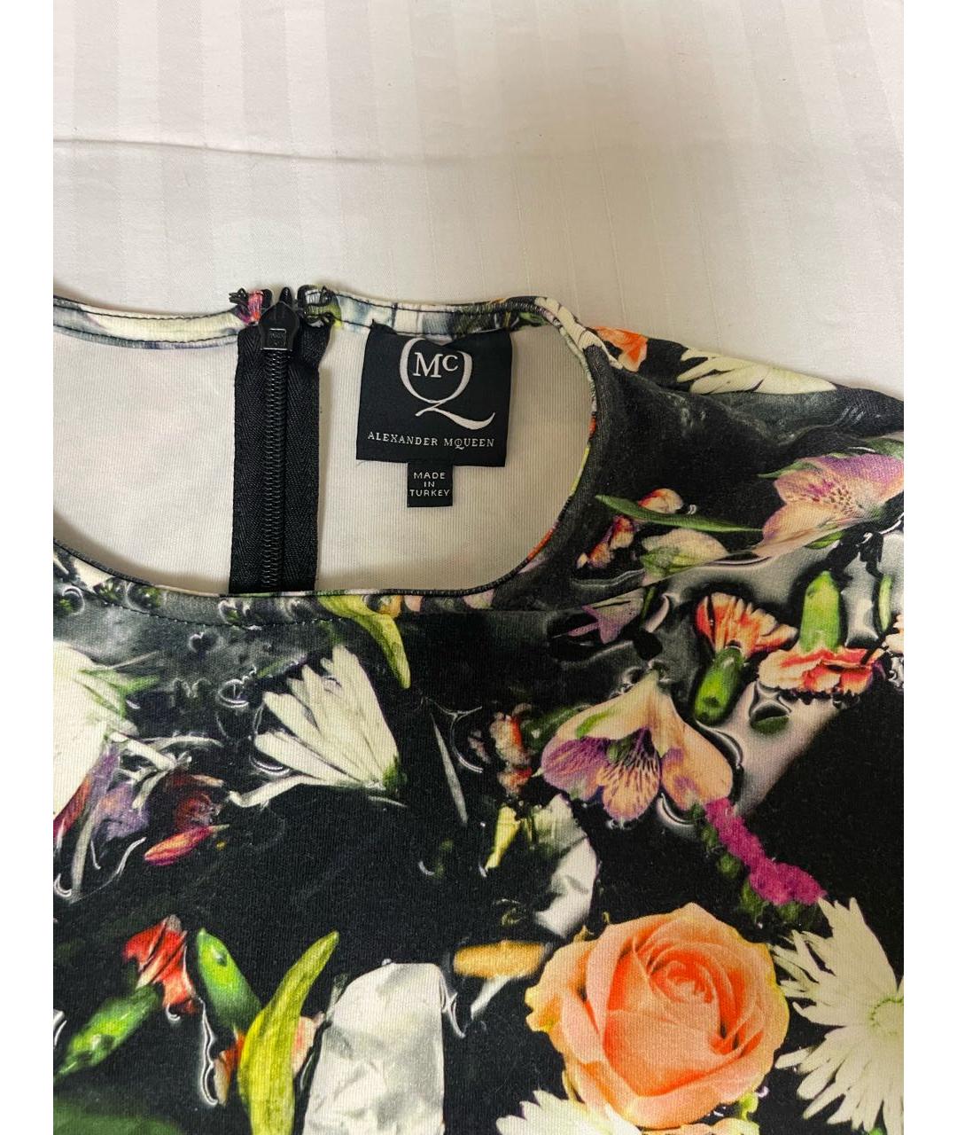 ALEXANDER MCQUEEN Мульти хлопковое повседневное платье, фото 2