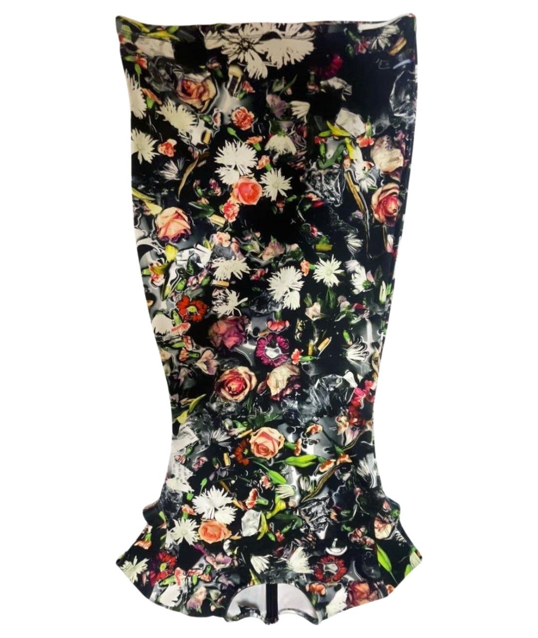 ALEXANDER MCQUEEN Мульти хлопковое повседневное платье, фото 1