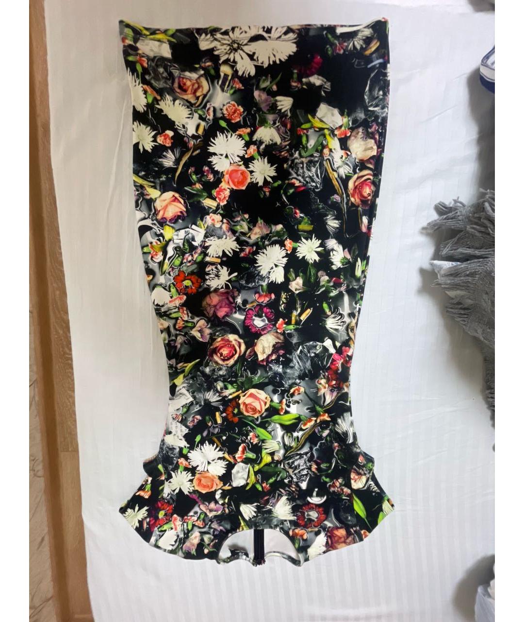 ALEXANDER MCQUEEN Мульти хлопковое повседневное платье, фото 3
