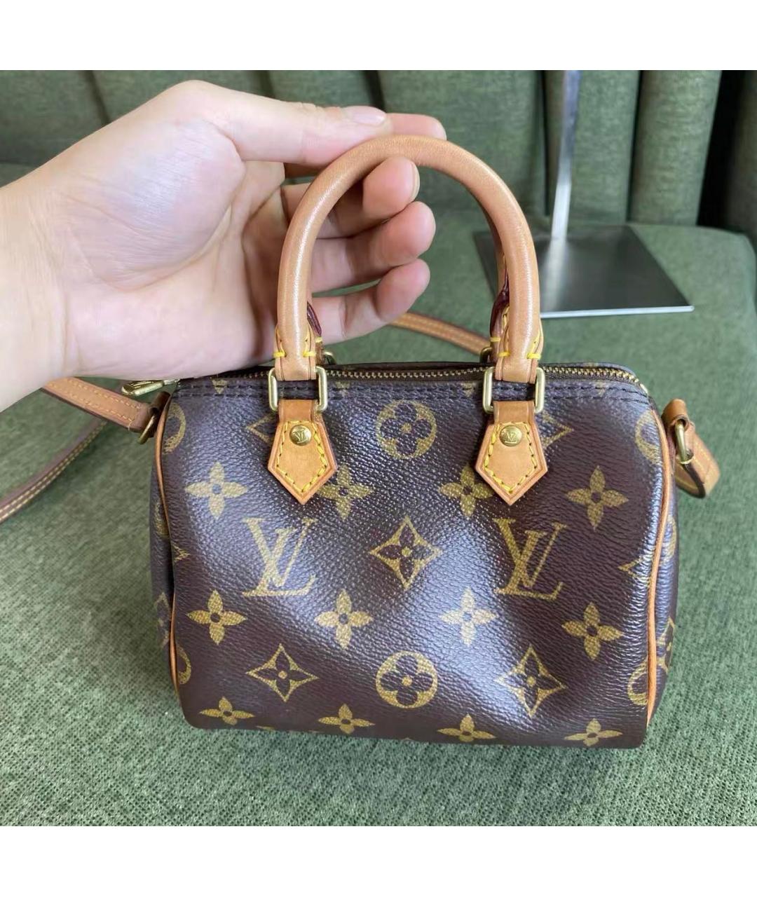 LOUIS VUITTON Коричневая кожаная сумка через плечо, фото 2