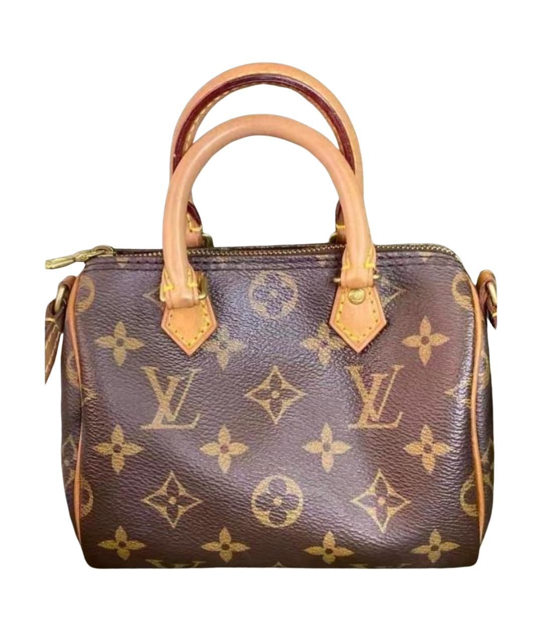 LOUIS VUITTON Коричневая кожаная сумка через плечо, фото 1