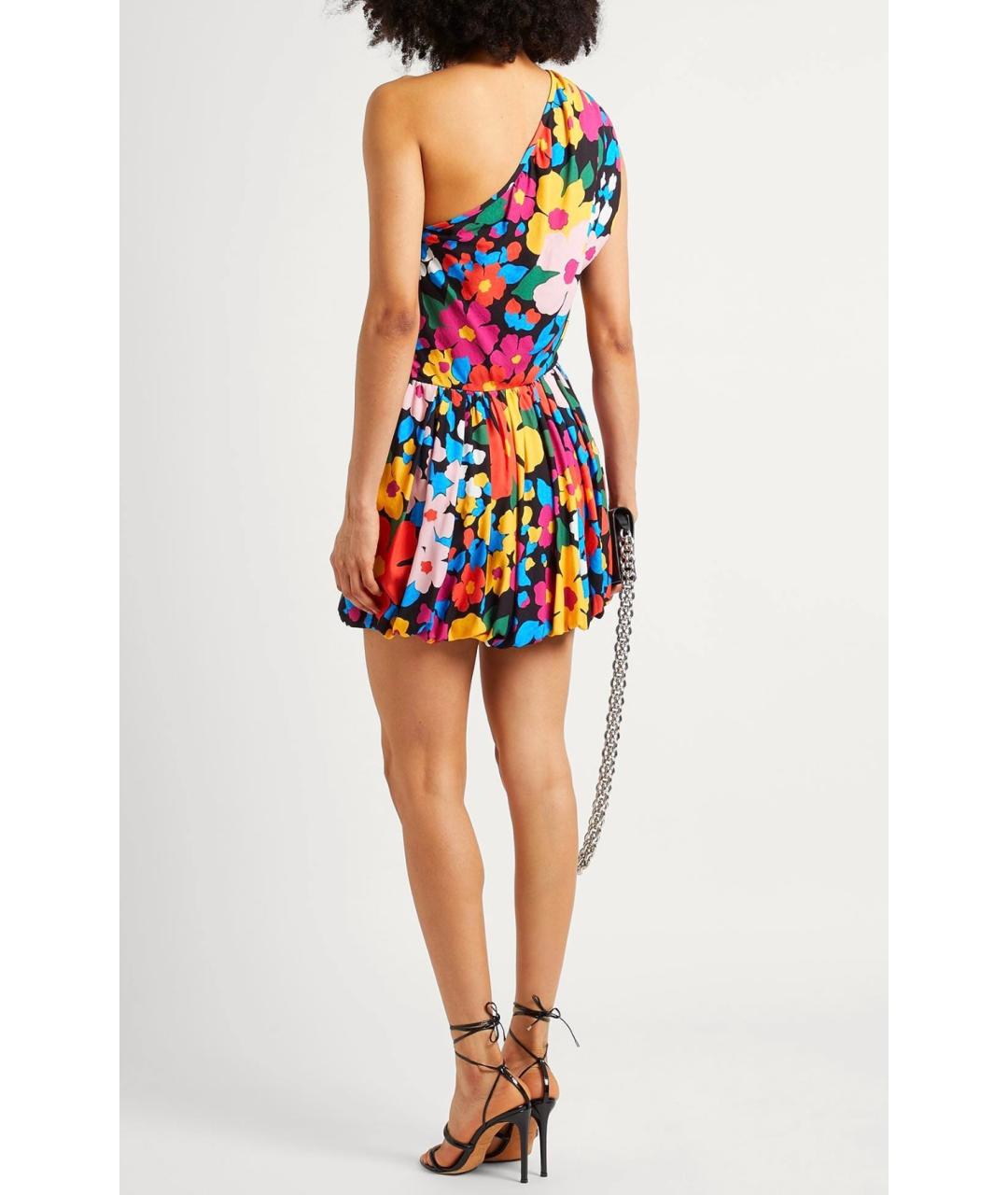 SAINT LAURENT Мульти вискозное коктейльное платье, фото 3