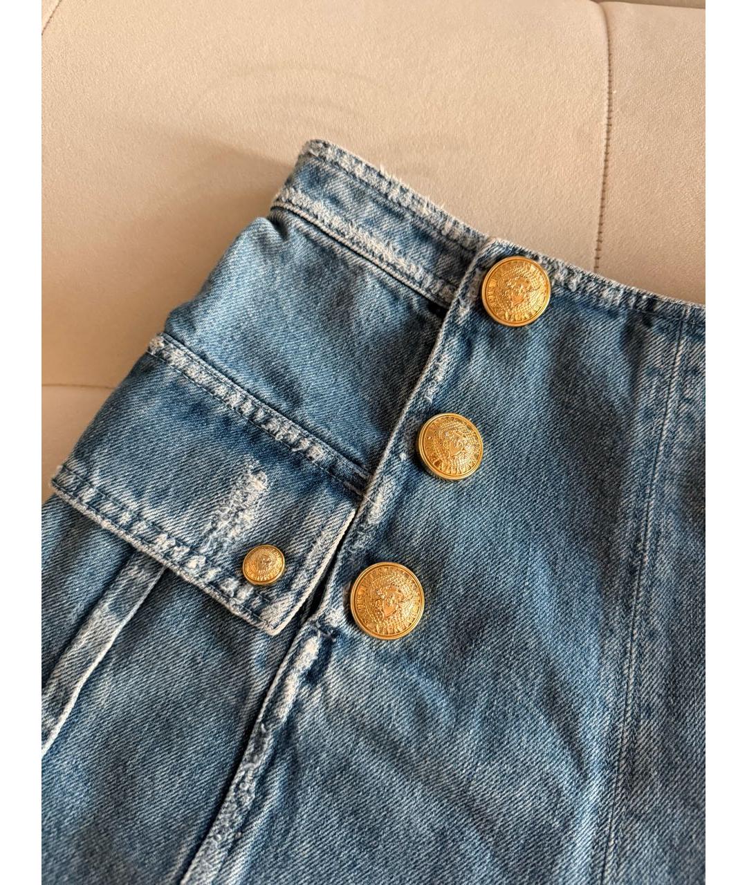 BALMAIN Голубые деним шорты, фото 8