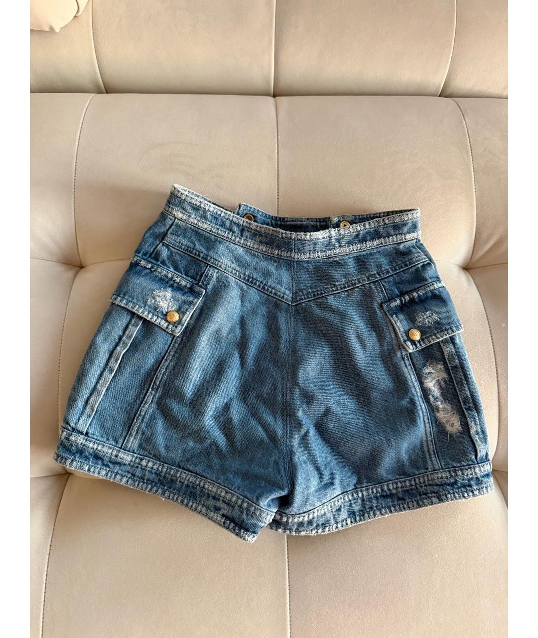 BALMAIN Голубые деним шорты, фото 6