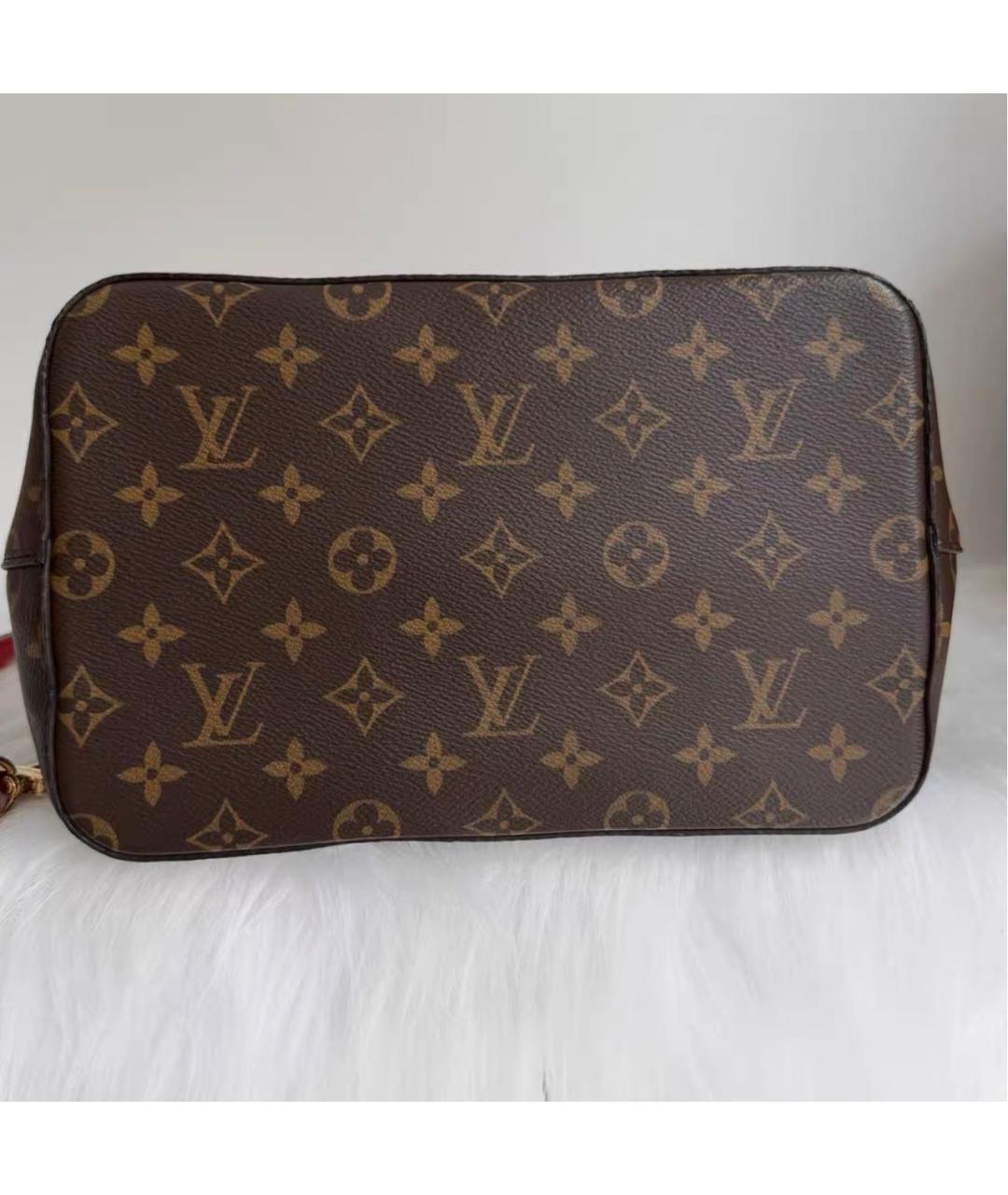 LOUIS VUITTON Красная кожаная сумка тоут, фото 5