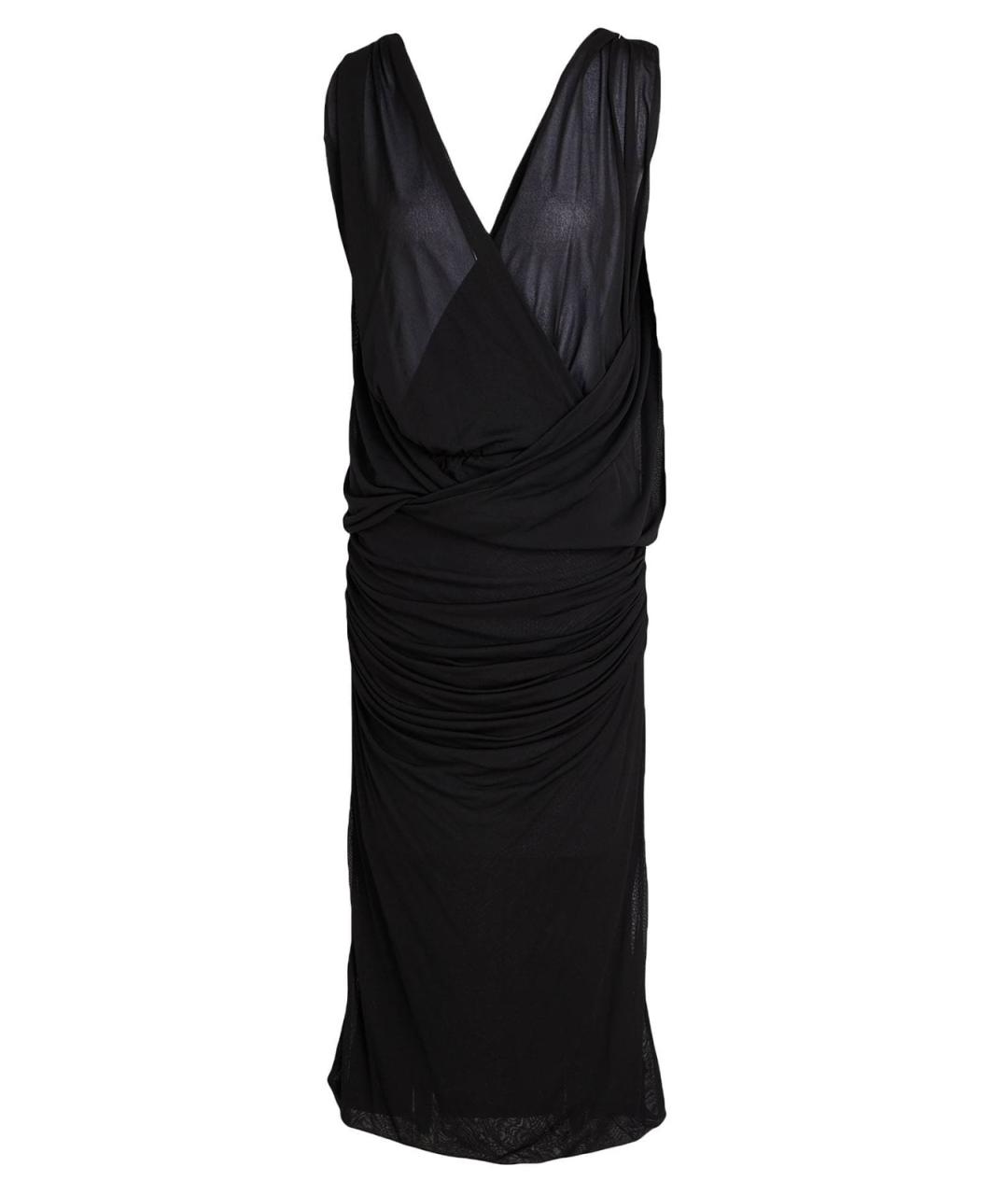 SAINT LAURENT Черное вискозное коктейльное платье, фото 1