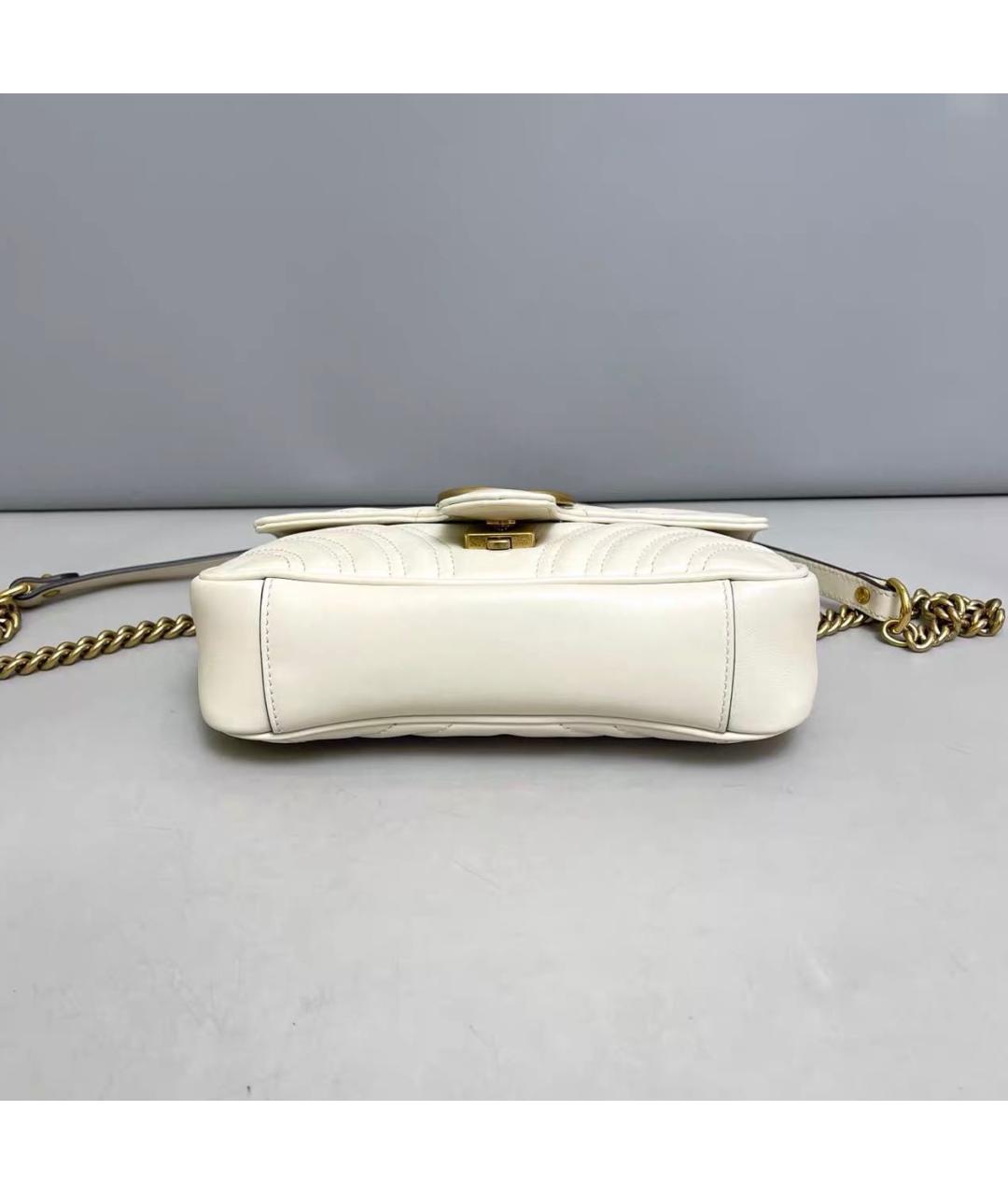 GUCCI Бежевая кожаная сумка через плечо, фото 3