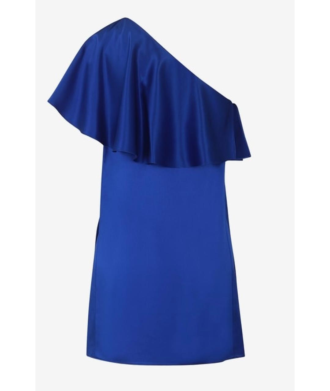 SAINT LAURENT Синее вискозное коктейльное платье, фото 3