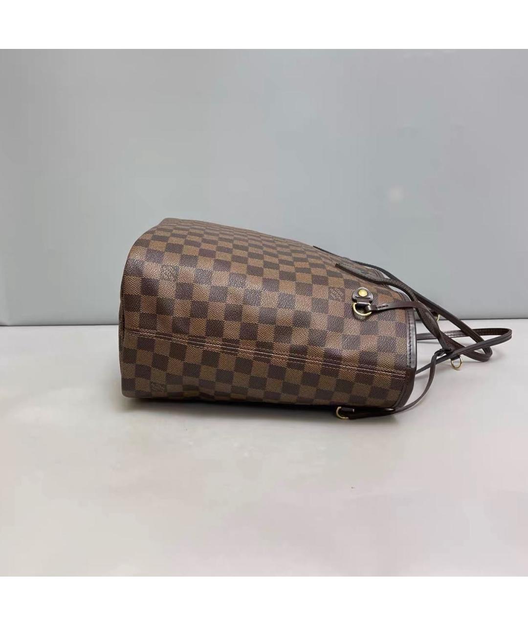 LOUIS VUITTON Коричневая сумка тоут из канвы, фото 6