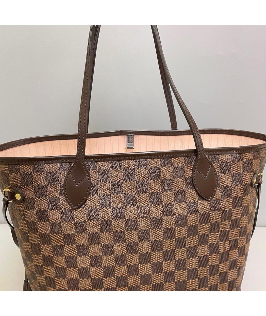 LOUIS VUITTON Коричневая сумка тоут из канвы, фото 7