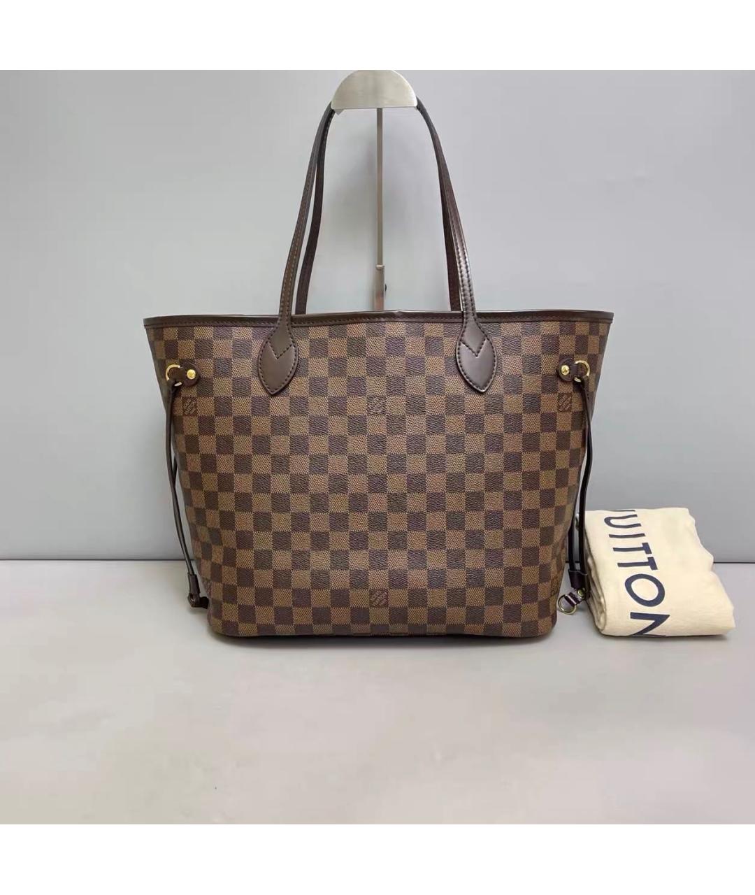 LOUIS VUITTON Коричневая сумка тоут из канвы, фото 2