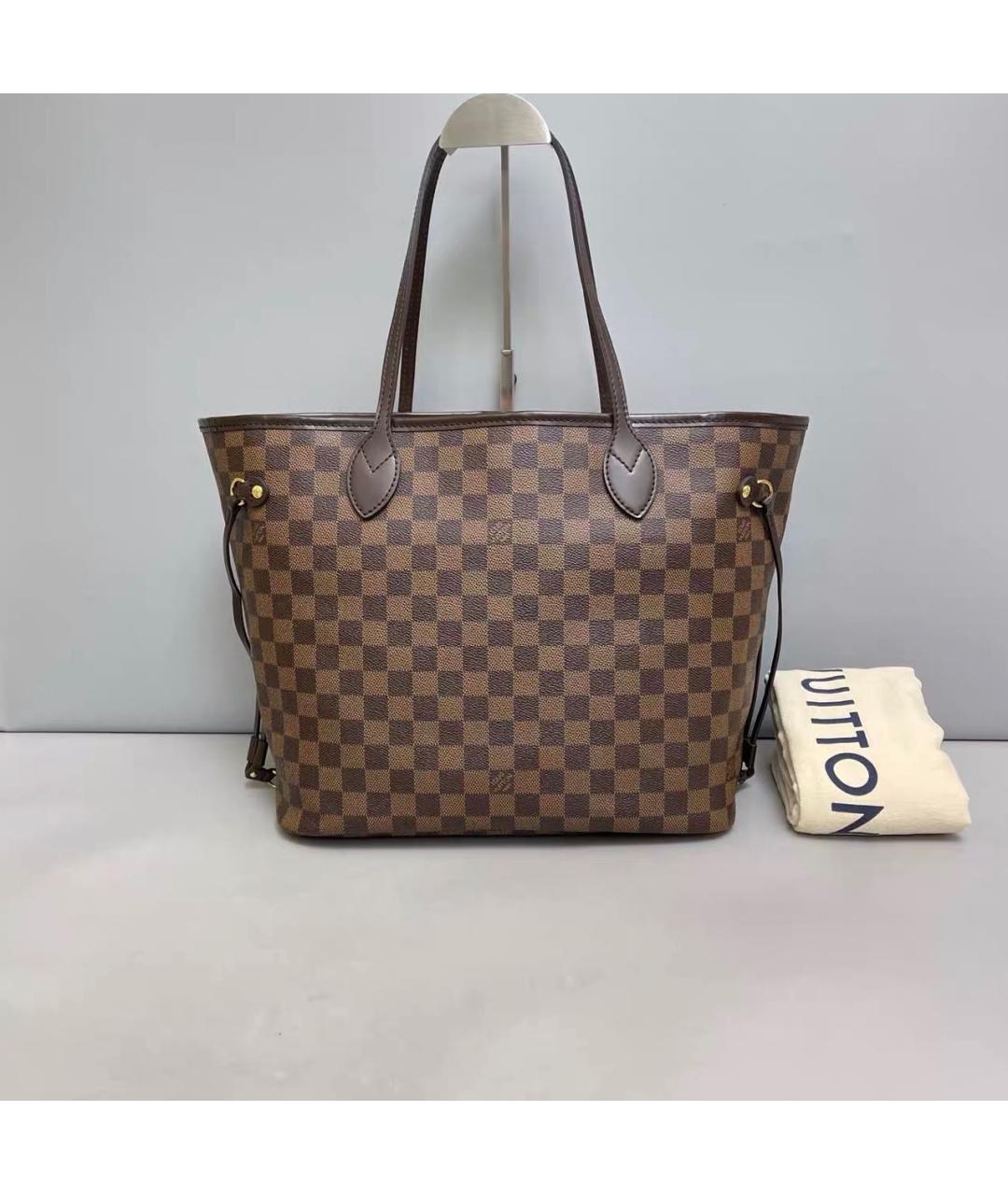 LOUIS VUITTON Коричневая сумка тоут из канвы, фото 9