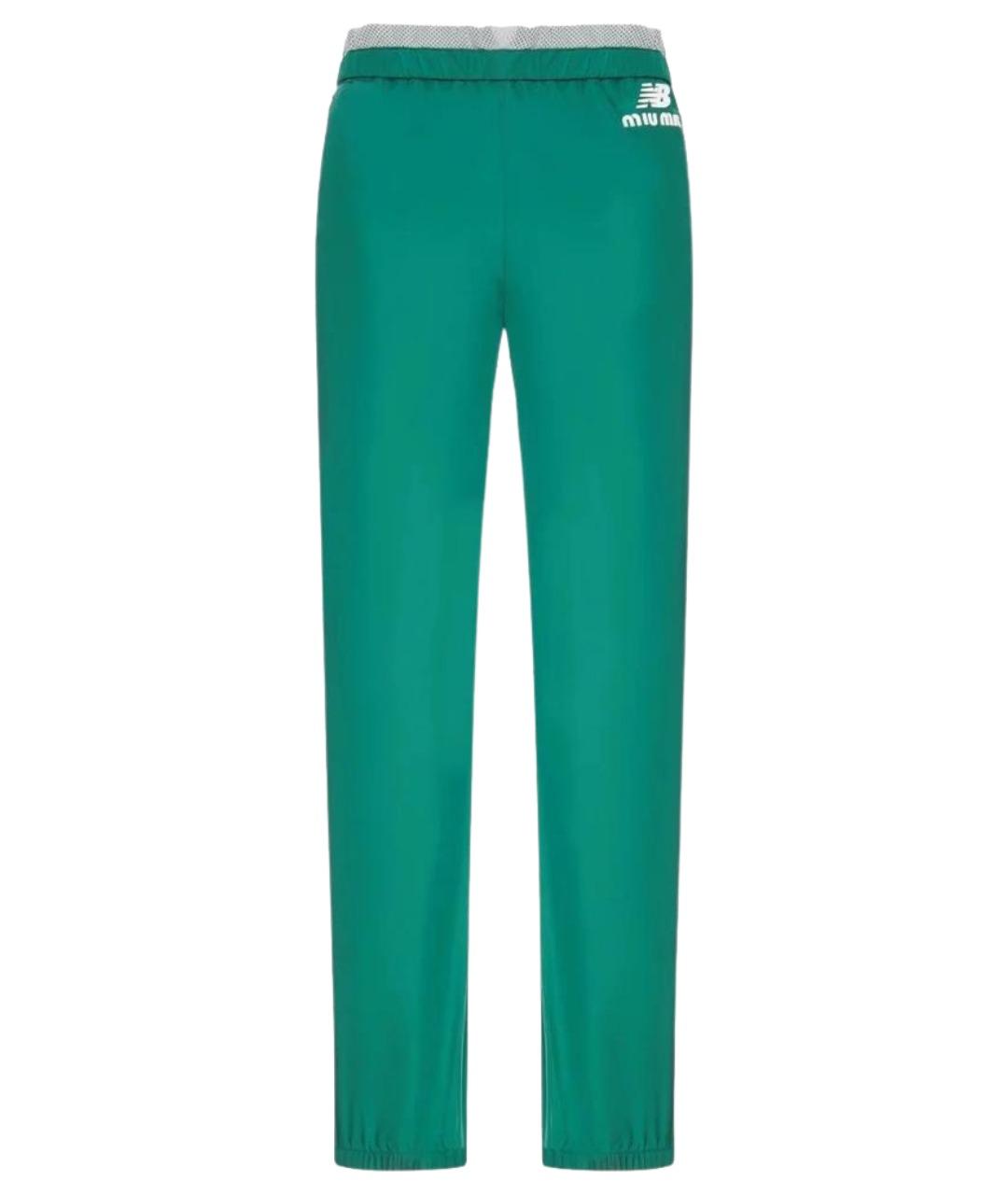 MIU MIU Зеленые спортивные брюки и шорты, фото 1