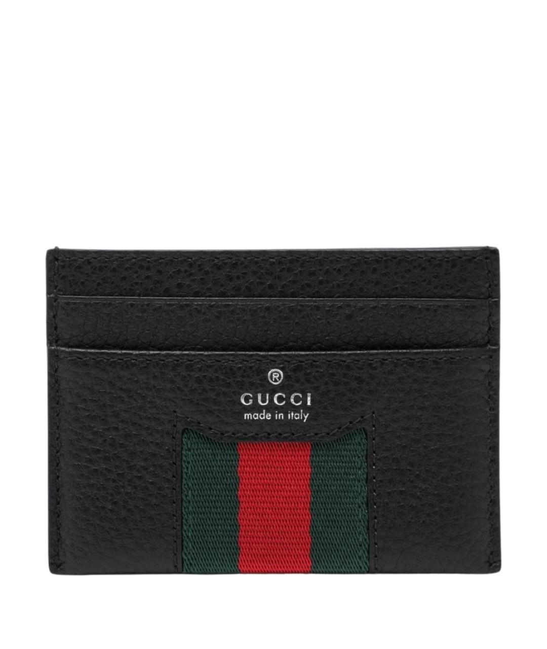 GUCCI Черный кожаный кардхолдер, фото 1