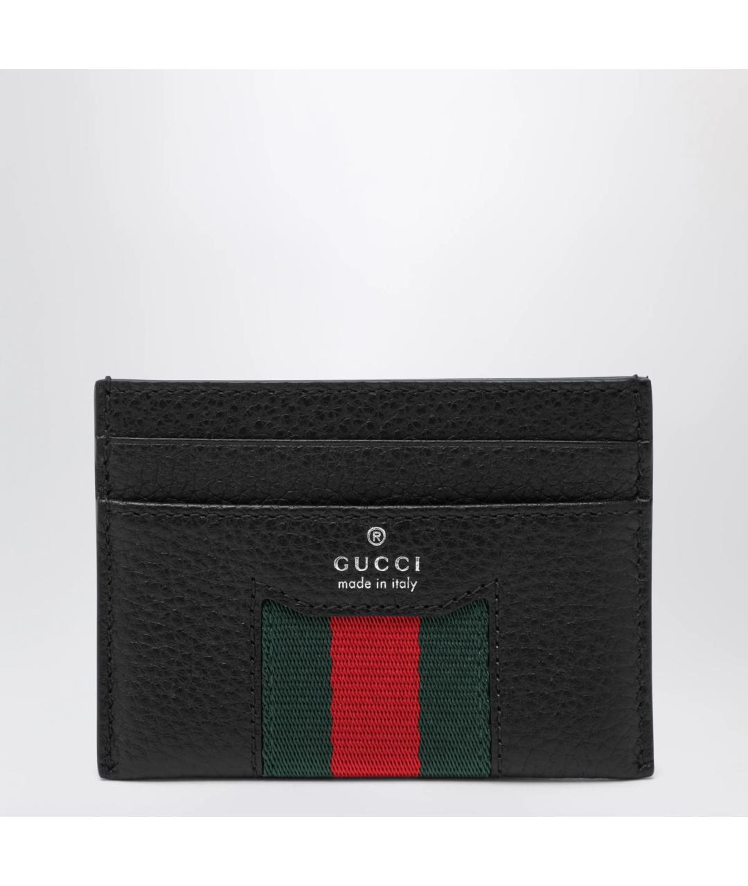 GUCCI Черный кожаный кардхолдер, фото 3