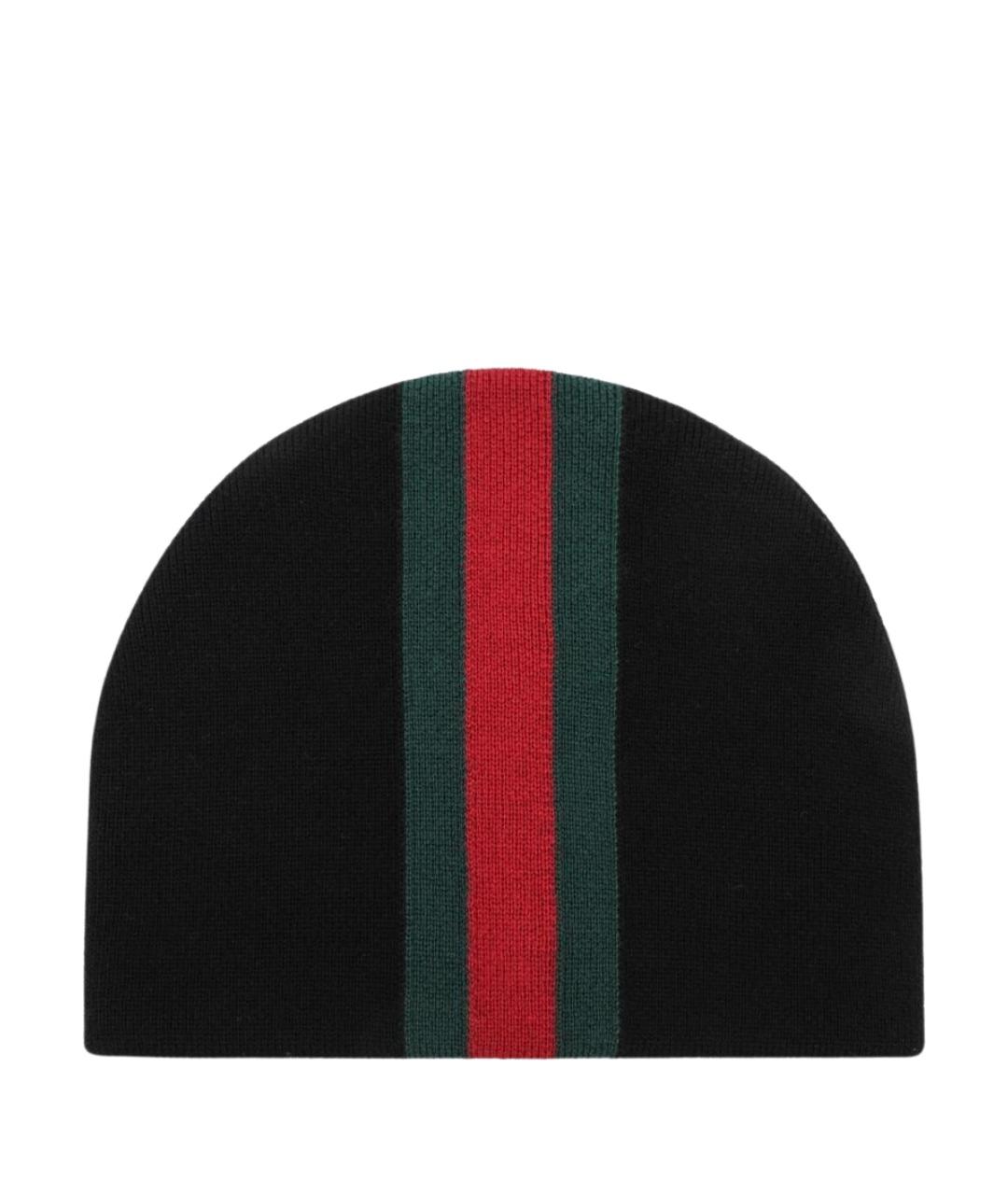 GUCCI Черная шерстяная шапка, фото 1